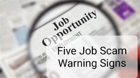 fake employers to watch out for|early warning signs of job scam.